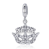 925 sterling silver zirconia mask Dangles Charms