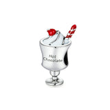 925 Sterling Silver Hot Chocolate Charm for DIY Bracelet Beads